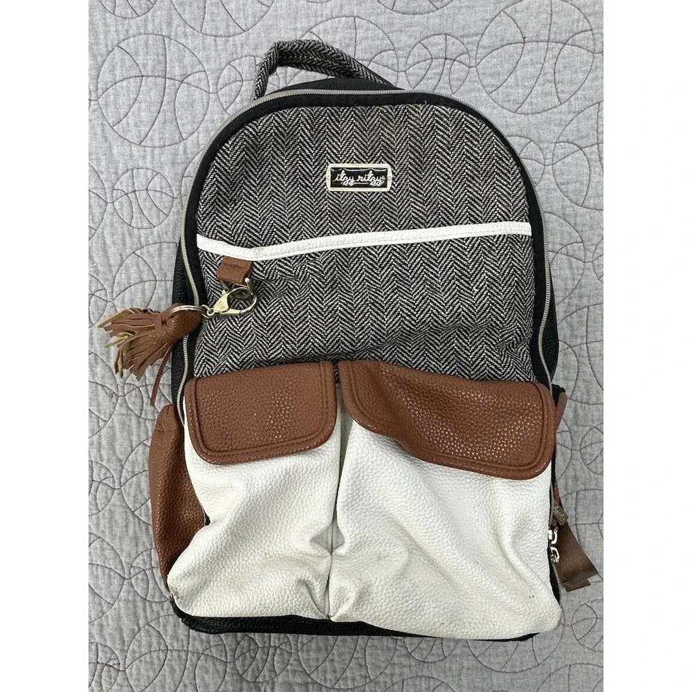 Itzy Ritzy Boss Backpack Diaper‎ Bag Coffee & Cream
